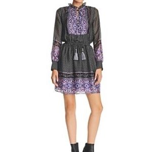 NWT Aqua Long-sleeve tassel Boho dress